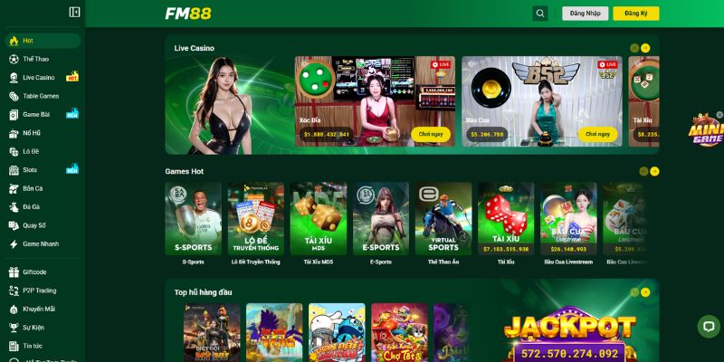 Nhà cái FM88 sở hữu kho game độc đáo thú vị bậc nhất thị trường