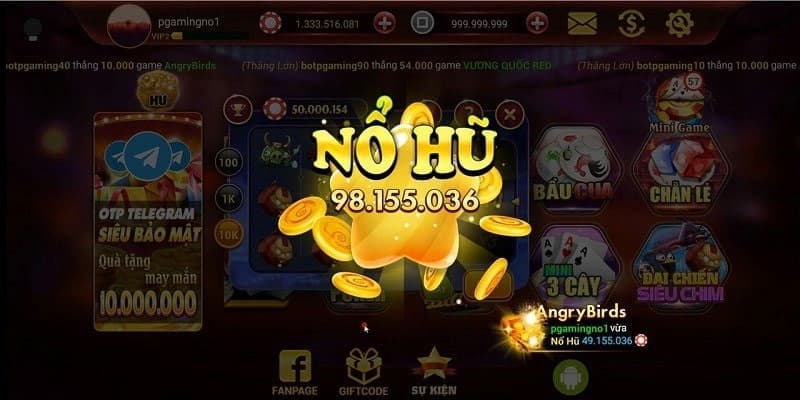 Nổ hũ tặng code tân thủ điểm nổi bật