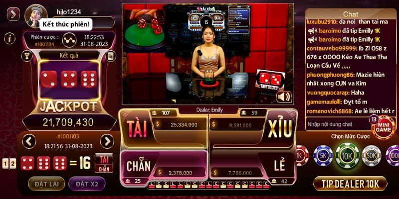 Live tài xỉu SunWin cược gấp thếp